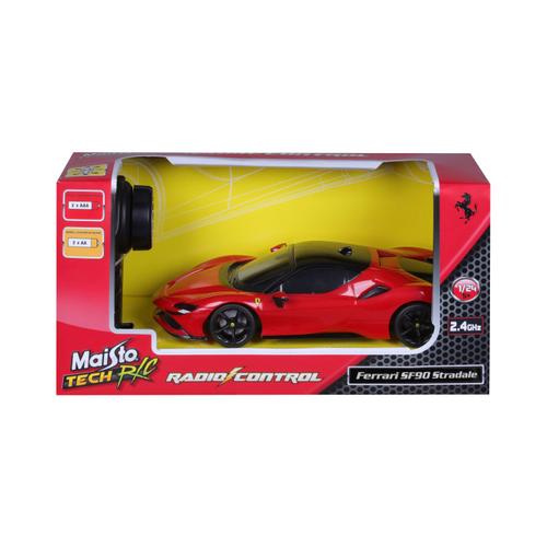 Maisto Ferrari SF90 Stradale RC 1:24, rosu, 35m raza de actiune, 5,8 km/h 1 Maisto Ferrari SF90 Stradale RC 1:24, rosu, 35m raza de actiune, 5,8 km/h