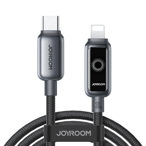 Cablu Date/Incarcare Joyroom S-A55 StarFlight Display, USB-C - Lightning, 30W, 1.2m (Negru)