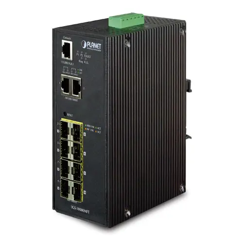 Switch Planet Industrial IGS-10080MFT 8-Port SFP + 2-Port Gigabit igs-10080mft