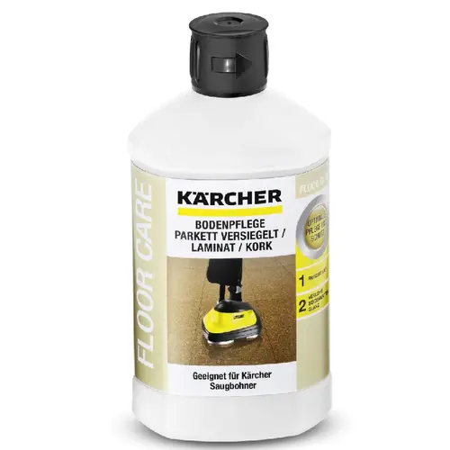 Detergent cu ceara pentru intretinerea parchetului, podelelor laminate si din pluta, Karcher RM531, 1l 1 Detergent cu ceara pentru intretinerea parchetului, podelelor laminate si din pluta, Karcher RM531, 1l