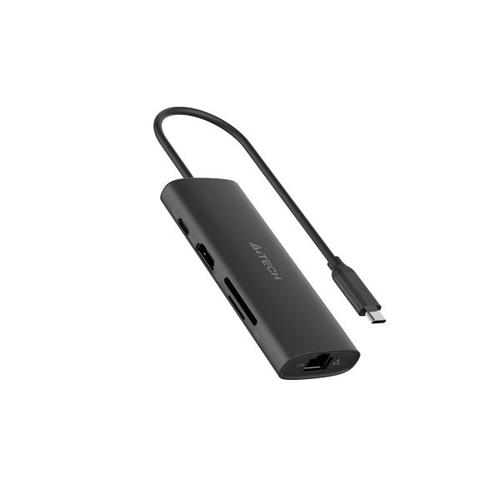 Docking Station A4tech universal, 8-in-1, conectare PC USB Type C, USB-C x 2, USB-A 3.0 x 1, USB-A 2.0 x 1, porturi video HDMI x 1 4K@30Hz, LAN Gigabit, slot SD, PD 100 W, cablu 0.20m, Gri 1 Docking Station A4tech universal, 8-in-1, conectare PC USB Type C, USB-C x 2, USB-A 3.0 x 1, USB-A 2.0 x 1, porturi video HDMI x 1 4K@30Hz, LAN Gigabit, slot SD, PD 100 W, cablu 0.20m, Gri