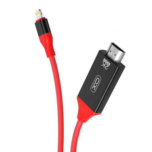 Cablu Audio/Video XO Design GB006, Lightning - HDMI, 1.8m (Rosu)