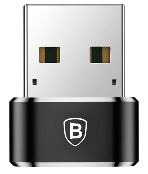 Adaptor Baseus Mini CAAOTG-01, USB Type-C - USB 2.0, 5 A max (Negru) 1 Adaptor Baseus Mini CAAOTG-01, USB Type-C - USB 2.0, 5 A max (Negru)