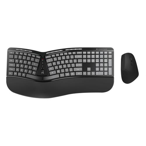 Kit Tastatura si Mouse wireless ergonomica Conceptronic ORAZIO02US, Negru 1 Kit Tastatura si Mouse wireless ergonomica Conceptronic ORAZIO02US, Negru