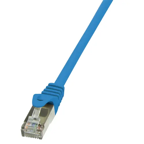 Cablu FTP LOGILINK Cat5e, cupru-aluminiu, 1 m, albastru, AWG26, ecranat CP1036S