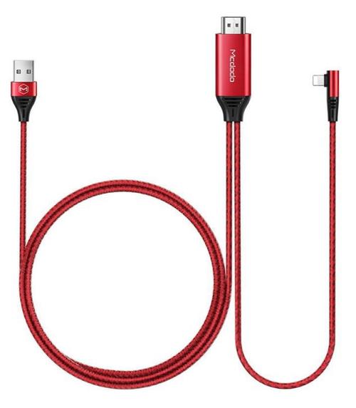 Cablu de date Mcdodo Plug&Play CA-6401, Lightning - HDMI+USB, 2 m (Rosu) 1 Cablu de date Mcdodo Plug&Play CA-6401, Lightning - HDMI+USB, 2 m (Rosu)