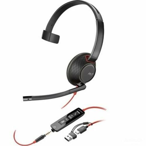 Casti Call Center Poly Blackwire 5210 USB-C + Jack 3.5mm, Adaptor USB-C/A, Microfon (Negru) 1 Casti Call Center Poly Blackwire 5210 USB-C + Jack 3.5mm, Adaptor USB-C/A, Microfon (Negru)