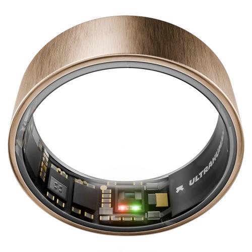 Smart Ring Ultrahuman Ring Air UHRA-BR-06, Bluetooth BLE5, HRV, VO2 Max, Android/iOS, Monitorizare ritm cardiac, Saturatie Oxigen, Autonomie 6 zile, 17.05 mm (Roz/Auriu)