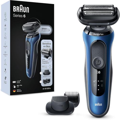 Aparat de ras BRAUN Shaver 61-B1500s, acumulator, autonomie 50 min (Albastru) 1 Aparat de ras BRAUN Shaver 61-B1500s, acumulator, autonomie 50 min (Albastru)