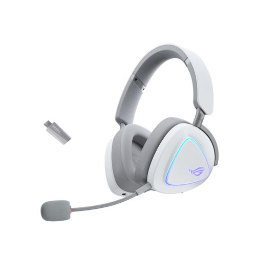 Casti Gaming Wireless ASUS ROG DELTA II, Jack 3.5mm, BT si Wi-Fi 2.4 GHz prin ROG SpeedNova, Dual-Flow Audio, Autonomie 100 ore, Iluminare RGB, 318 gr., Alb 1 Casti Gaming Wireless ASUS ROG DELTA II, Jack 3.5mm, BT si Wi-Fi 2.4 GHz prin ROG SpeedNova, Dual-Flow Audio, Autonomie 100 ore, Iluminare RGB, 318 gr., Alb