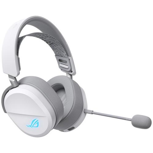 Casti Gaming Wireless ASUS ROG PELTA, Wi-Fi 2.4Ghz, Bluetooth, USB-C, Titanium-Plated Diaphragm Drivers 50mm, ROG AURA RGB, PC, Mac, PS 4/5, Nintendo Switch, Xbox One, Android, iOS, 309gr., Alb