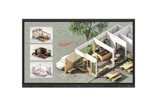 Tabla interactiva LG CreateBoard Standard 65inch 65TR3DQ, UHD 3840x2160, Max 50 puncte, HDMI, USB, Difuzoare, 8GB RAM, 64GB Flash, Wi-Fi, Bluetooth, Android 14 (Negru)