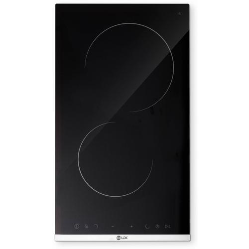 Plita incorporabila vitroceramica LDK 2VBK, 2 zone de gatit, Control Touch, Timer, Blocare acces (Negru)