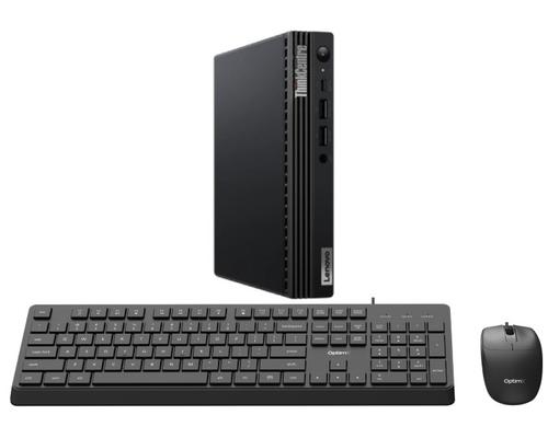 Calculator Sistem PC Refurbished Lenovo ThinkCentre M70q G3, Intel Core i5-12600T 2.10 - 4.60GHz, 8GB DDR4, 256GB SSD NVMe + Windows 11 Home + cadou tastatura si mouse OptimX Pro KM500