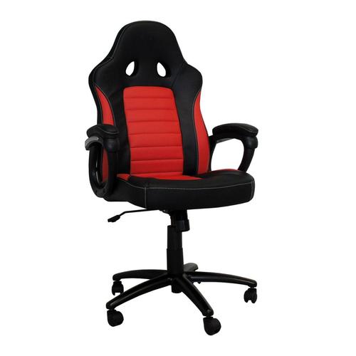 Scaun gaming LC Power CL-RC-BR, Negru/Rosu