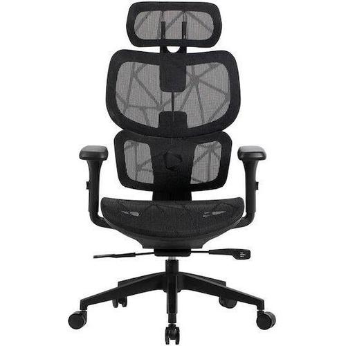 Scaun Gaming Onex Ventra Premium, reglabil, Plasa Mesh, Negru