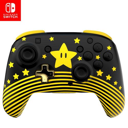 Controller Wireless Turtle Beach Rematch Super Mario Star pentru Nintendo Switch, butoane mapabile, stralucire in intuneric, baterie reincarcabila (Multicolor)