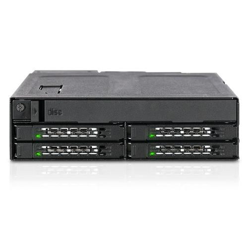 Rack mobil Icy Dock ToughArmor MB604SPO-B, 4x SAS/SATA, 1x Slim ODD, metal (Negru)