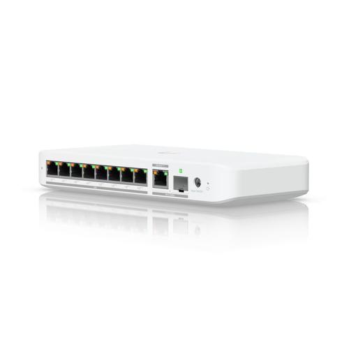 Switch Ubiquiti Flex 2.5G PoE, 8x PoE 2.5GbE RJ45, 1x PoE+++ 10GbE RJ45 (Alb)
