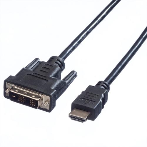 Cablu HDMI la DVI-D T-T, lungime 1.8 m, 18+1 pini, Lanberg CA-HDDV-10CC-0018-BK