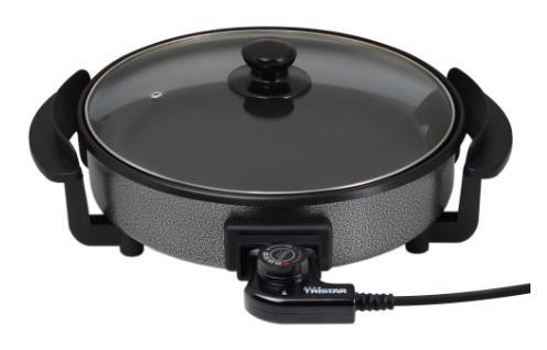 Tigaie electrica multifunctionala Tristar PZ-2963, 1500W, 30cm (Negru)