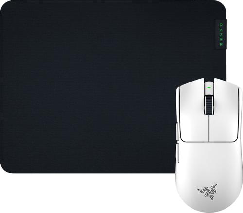Mouse Gaming Wireless Razer Viper V3 Pro + MousePad Gigantus M Hero Bundle, 35000 DPI, 6 butoane programabile (Alb)