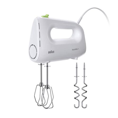 Mixer de mana Braun MultiMix 1 HM 1110 WH, 450 W, 4 trepte viteza (Alb)