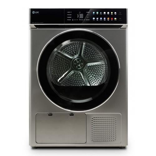 Uscator de rufe cu pompa de caldura LDK QUEEN2 9DPS, Clasa E, Capacitate 9 Kg, 14 programe, Antisifonare, Calcare usoara, Selectare nivel uscare, Suport uscare incaltaminte (Argintiu)