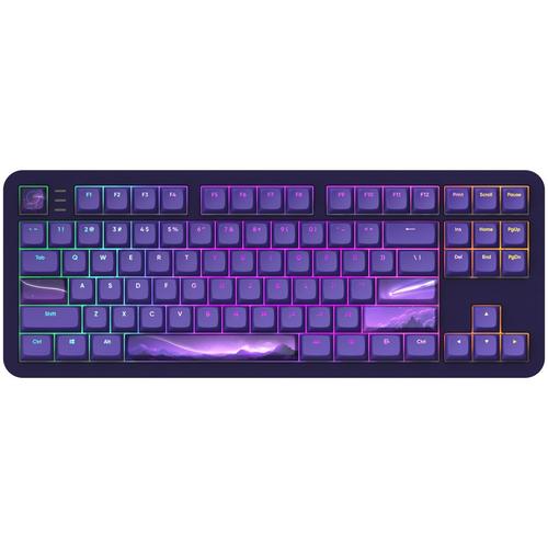 Tastatura Mecanica Gaming Dark Project ALU87B Celestial, TKL 87, Full RGB, switch-uri g3ms Voidstone Silent Pre-lubed, carcasa aluminiu, Mov
