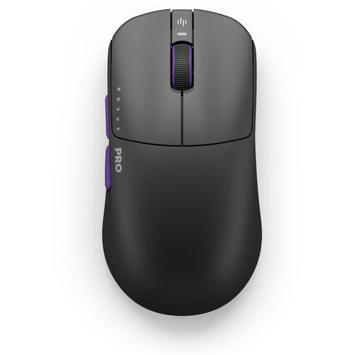 Mouse Gaming Dark Project Novus Pro, Wireless, 26000dpi, senzor PixArt PAW3395, switch-uri Omron & Huano, 48g, 300 mAh, autonomie pana la 70h, Negru