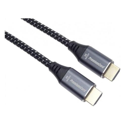 Cablu HDMI, Ultra High Speed, 8K@60Hz, Versiunea 2.1, conectori auriti metalici din aluminiu, 1.5m, PremiumCord kphdm21s015 1 Cablu HDMI, Ultra High Speed, 8K@60Hz, Versiunea 2.1, conectori auriti metalici din aluminiu, 1.5m, PremiumCord kphdm21s015