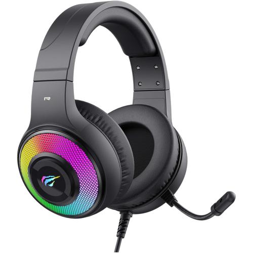 Casti gaming cu microfon HAVIT H2042d, iluminare RGB, difuzoare 50mm, control volum, conectare prin USB & Jack 3.5 mm x 2, Negru 1 Casti gaming cu microfon HAVIT H2042d, iluminare RGB, difuzoare 50mm, control volum, conectare prin USB & Jack 3.5 mm x 2, Negru