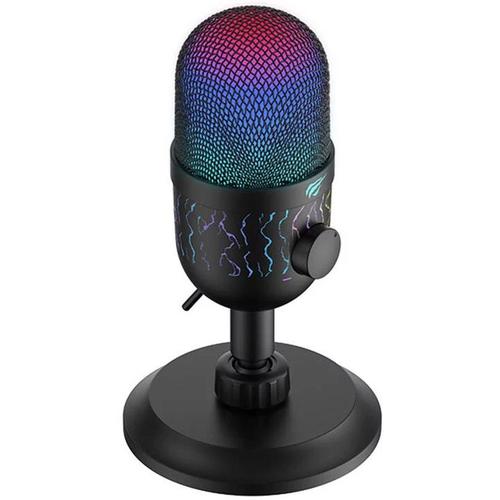 Microfon Gaming HAVIT GK52, iluminare RGB, USB-A, 1.8m (Negru) 1 Microfon Gaming HAVIT GK52, iluminare RGB, USB-A, 1.8m (Negru)