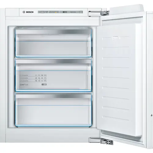 Congelator incorporabil Bosch GIV11AFE0, 72 l, LowFrost, 3 sertare, Clasa E, H 71.2 cm, Argintiu 1 Congelator incorporabil Bosch GIV11AFE0, 72 l, LowFrost, 3 sertare, Clasa E, H 71.2 cm, Argintiu