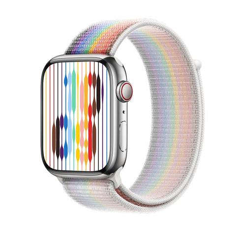 Curea Smartwatch Apple MN6L3ZM/A pentru Watch 45mm, Pride Edition, Sport Loop (Multicolor)