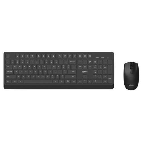 Kit Tastatura + Mouse OptimX Pro KM501W , High Quality, Slim, Silent click, US Layout, Wireless 2.4GHz (Negru) 1 Kit Tastatura + Mouse OptimX Pro KM501W , High Quality, Slim, Silent click, US Layout, Wireless 2.4GHz (Negru)
