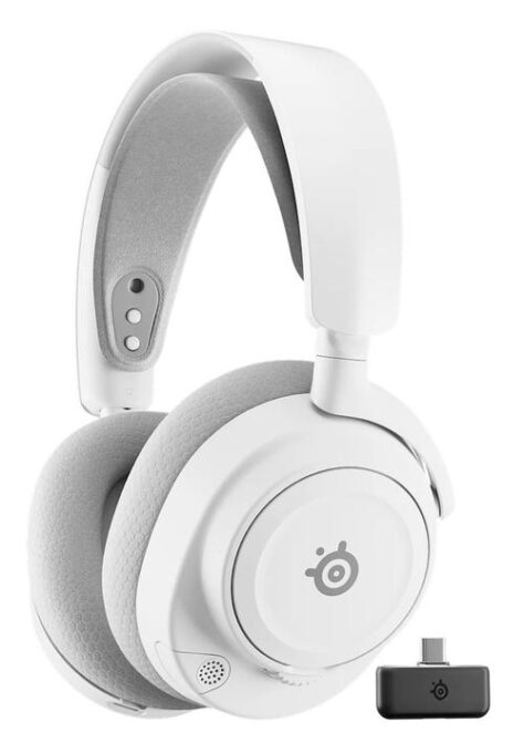 Casti Gaming Steelseries Arctis Nova 7X Gen 2, USB-C/Bluetooth/2.4 GHz, Pentru Xbox Series X|S, Autonomie 54 ore, Microfon (Alb)