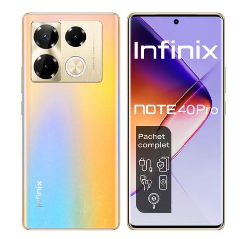Telefon Mobil Infinix Note 40 Pro 4G, Procesor Mediatek Helio G99 Ultimate, AMOLED 6.78inch, 12GB RAM, 256GB Flash, Camera Tripla 108 + 2 + 2 MP, Wi-Fi, 4G, Dual Sim, Android (Auriu)