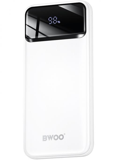 Baterie Externa BWOO BO-P34, 10000mAh, 22.5W, QC + PD, 1 x USB-C - 2 x USB-A, Alba