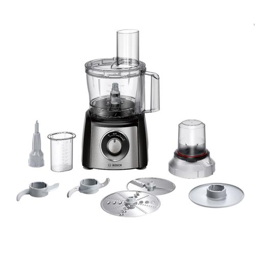 Robot de bucatarie Bosch MCM3401M, 800W, 2 viteze, 2.3L, Negru/Inox