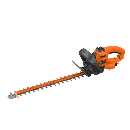 Foarfeca electrica pentru tuns gard viu Black & Decker BEHTS301-QS, putere 500 W, lungime lama 50 cm, grosime taiere 22 mm, maner dublu si protectie de mana transparenta, pentru gard viu de dimensiuni medii pana la mari