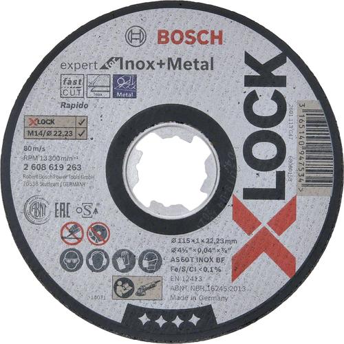 Disc abraziv pentru otel inoxidabil si metal Bosch, 115 x 1 x 22.23 mm