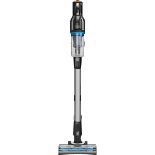 Aspirator vertical pe acumulator 4 in 1 Black & Decker PowerSeries Extreme MAX BHFEB520D1, fara sac, acumulator Li-Ion 18V 2.0 Ah, Autonomie pana la 42 min, indicator status LED, 3 trepte de aspirare, iluminare LED perie, accesorii incluse (Negru)