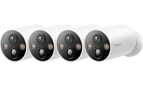 Set 4 camere de supraveghere wireless IP WiFi TP-Link Starlight TAPO C425, 4 MP, IR 15 m, microfon si difuzor, slot card, control prin aplicatie, 10000 mAh, detectie smart, baza magnetica
