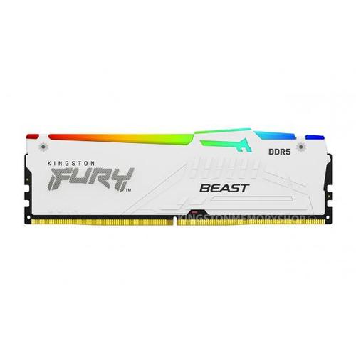 Memorie Kingston FURY Beast RGB White 16GB DDR5 6000MHz CL30