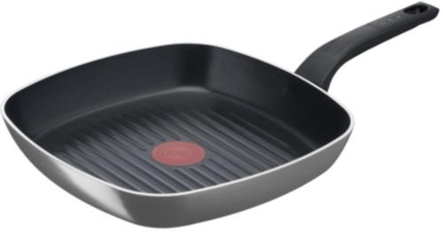 Tigaie Tefal Easy Plus Grill, 26 cm (Negru/Gri)