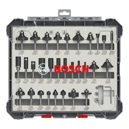 Set de freza mixt Bosch din 30 de piese cu tija de 6 mm 1 Set de freza mixt Bosch din 30 de piese cu tija de 6 mm