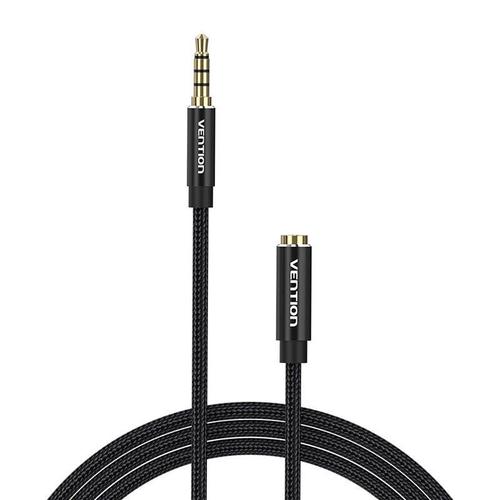 Cablu prelungitor audio Vention BHCBI, TRRS 3,5 mm tata la 3,5 mm mama, 3 m (Negru) 1 Cablu prelungitor audio Vention BHCBI, TRRS 3,5 mm tata la 3,5 mm mama, 3 m (Negru)