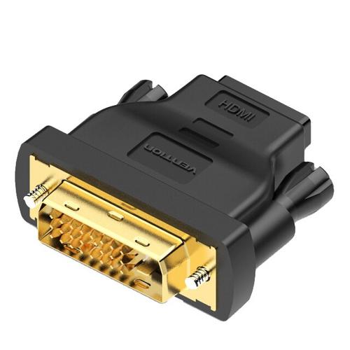 Adaptor Vention AILB0, HDMI mama la DVI 24+1 tata (Negru) 1 Adaptor Vention AILB0, HDMI mama la DVI 24+1 tata (Negru)