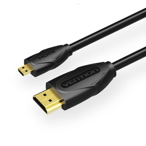 Cablu Micro HDMI - HDMI Vention, Full HD 1080P si 3D ,Placat cu aur ,1m (Negru) 1 Cablu Micro HDMI - HDMI Vention, Full HD 1080P si 3D ,Placat cu aur ,1m (Negru)